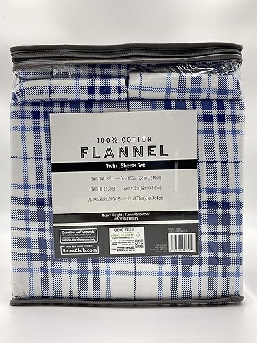 Miniatura 2 de Member"s Mark - Juego de sábanas de franela 100 % algodón, tamaño King, diseño a cuadros color gris y rojo