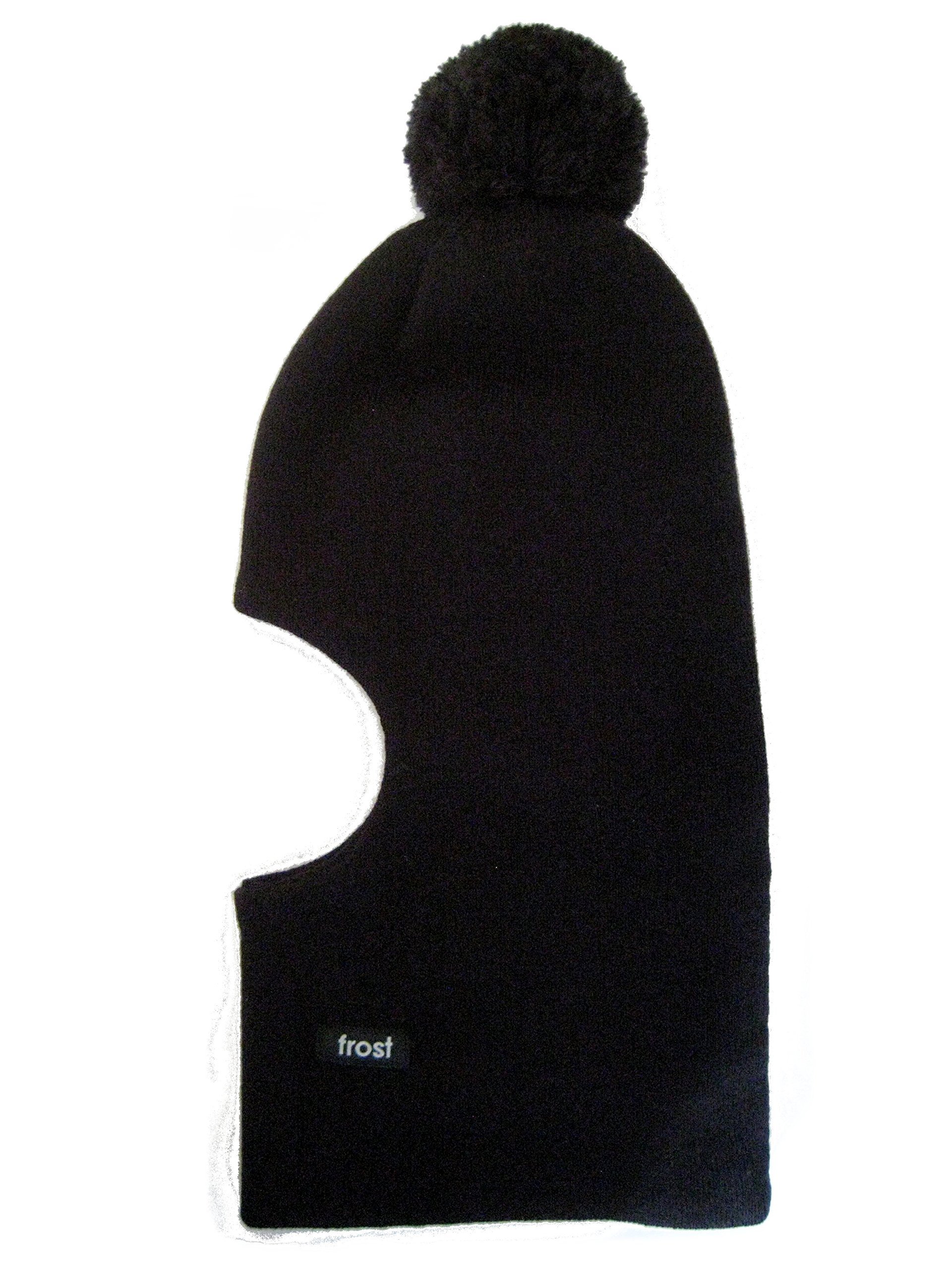 FrostHats Frost Hats Winter Boys Hat Balaclava Ski Mask Knit Frost Hats (Black)