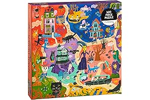 Mudpuppy Welcome to Spooky Town Halloween Puzzle