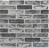 Vista 9 de Art3d - Juego de 20 azulejos de pared en 3D para decoración de pared interior, despegar y pegar, papel pintado de ladrillo de espuma y autoadhesivo