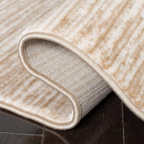 Miniatura 6 de SAFAVIEH Vision Collection VSN606F- Tapete de 4 pies x 6 pies, crema, moderno, ombré, no desprende pelo, fácil cuidado, para zonas de alto tráfico,