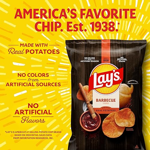 Miniatura 5 de Papas fritas con sabor a barbacoa de Lay's, bolsas de 1 oz, (paquete de 40) (el embalaje y la fórmula pueden variar)