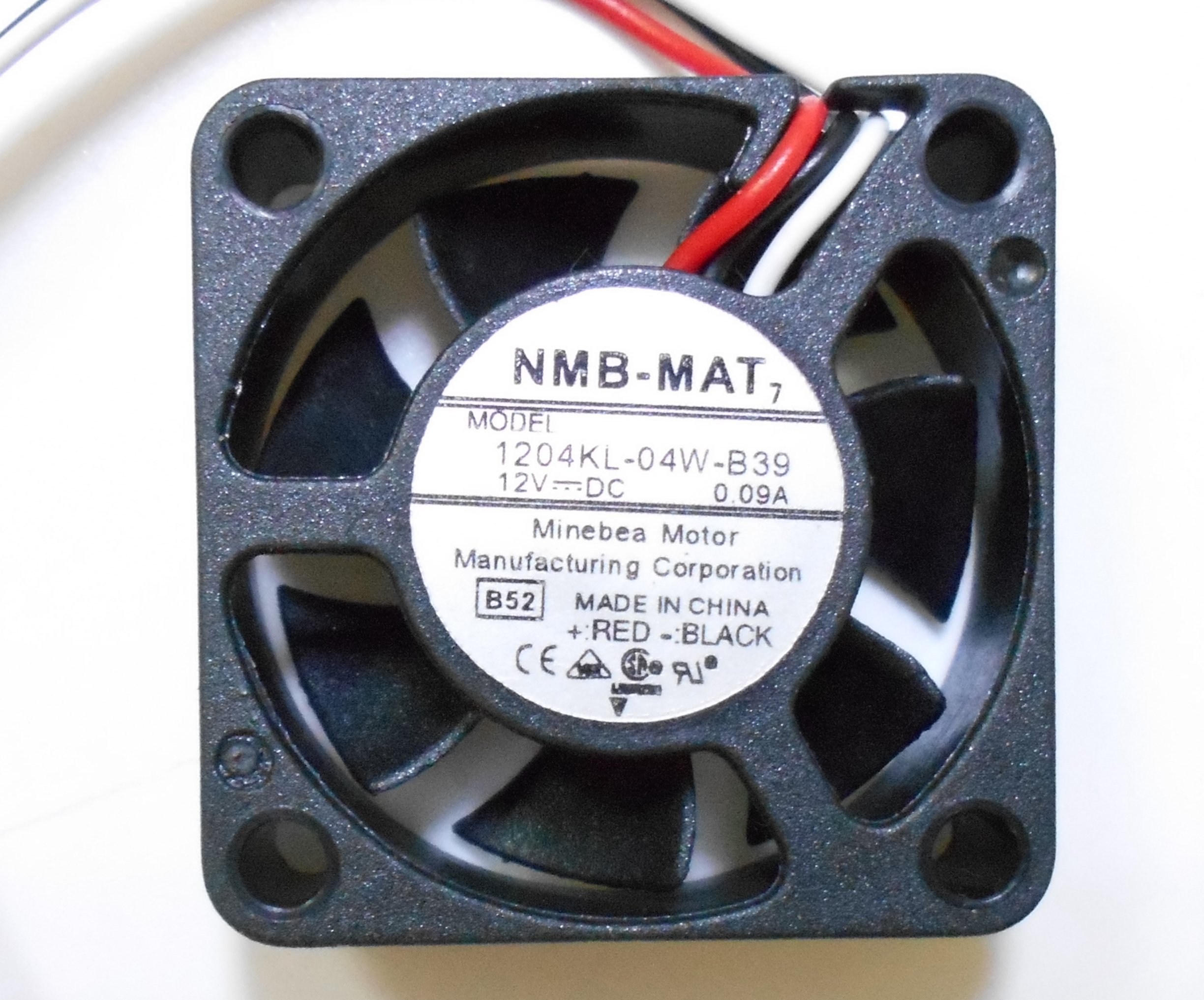 NMB 1204KL-04W-B39 DC 12V 0.09A 3wire Cooling Fans
