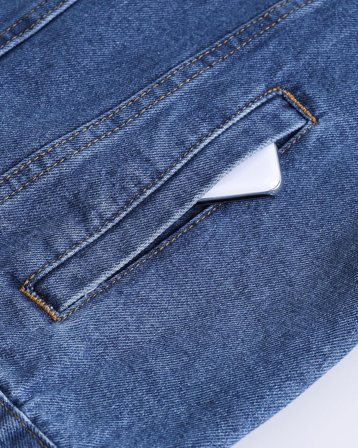 Kedera Women's Oversized Jean Jacket Long Blue Denim Jacket Long Sleeve Button Down Trucker Jacket Shacket Fall Coats - Image 4