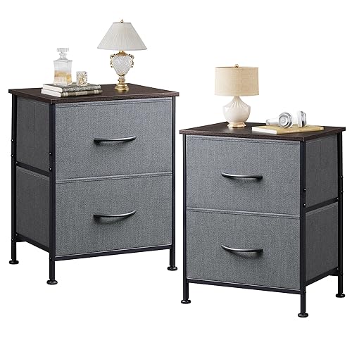 WLIVE Night Stand Set 2, Dresser and Nightstand Sets, Small