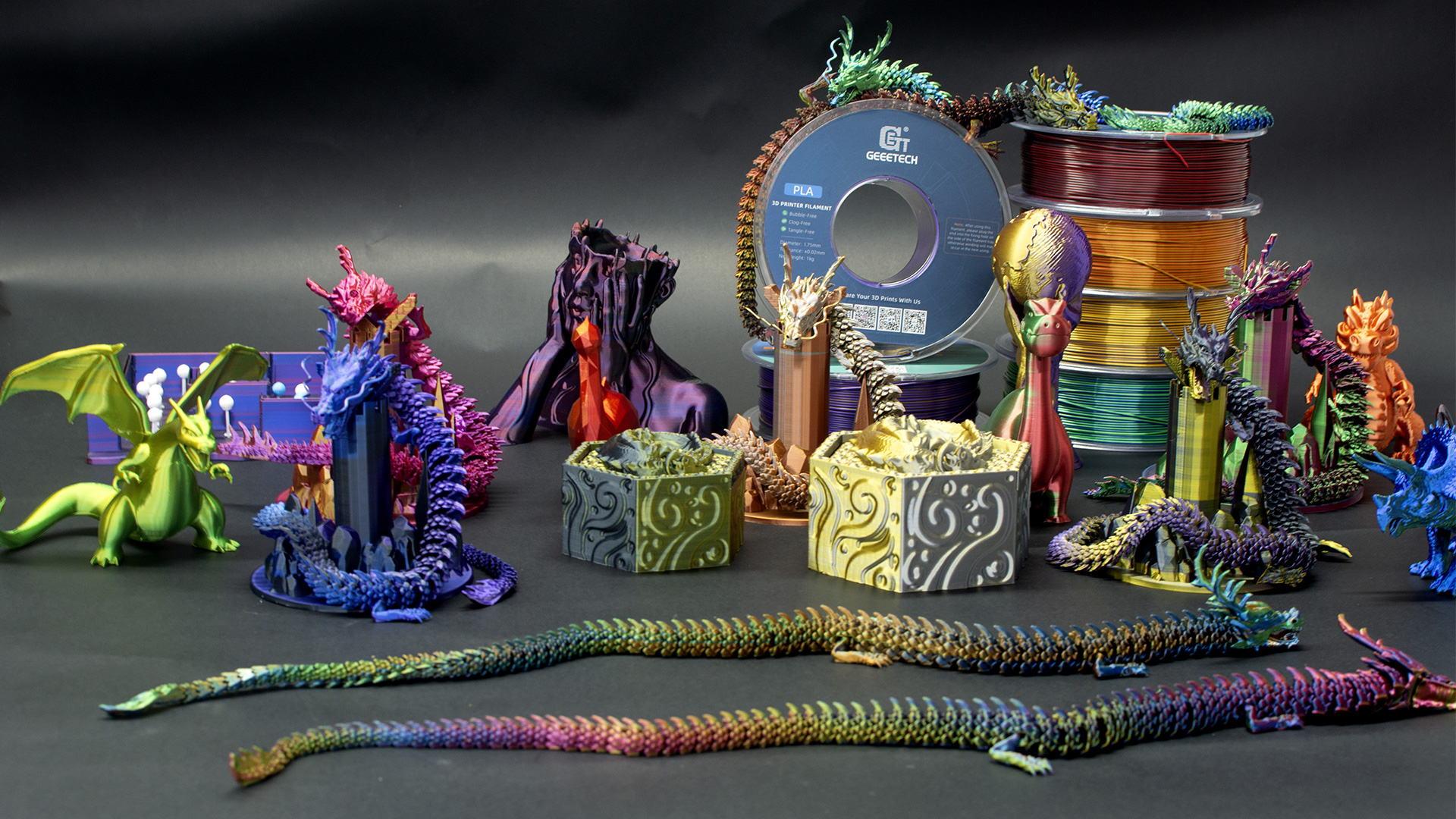 Amazon.com: Geeetech Silk PLA Filament 1.75mm Silk Dual Color Filament, Coextrusion Dichromatic Metal-Like Shiny Consumable 1kg (2.2lbs) 1 Spool, Dimensional Accuracy +/- 0.02 mm, Gold Red : Everything Else