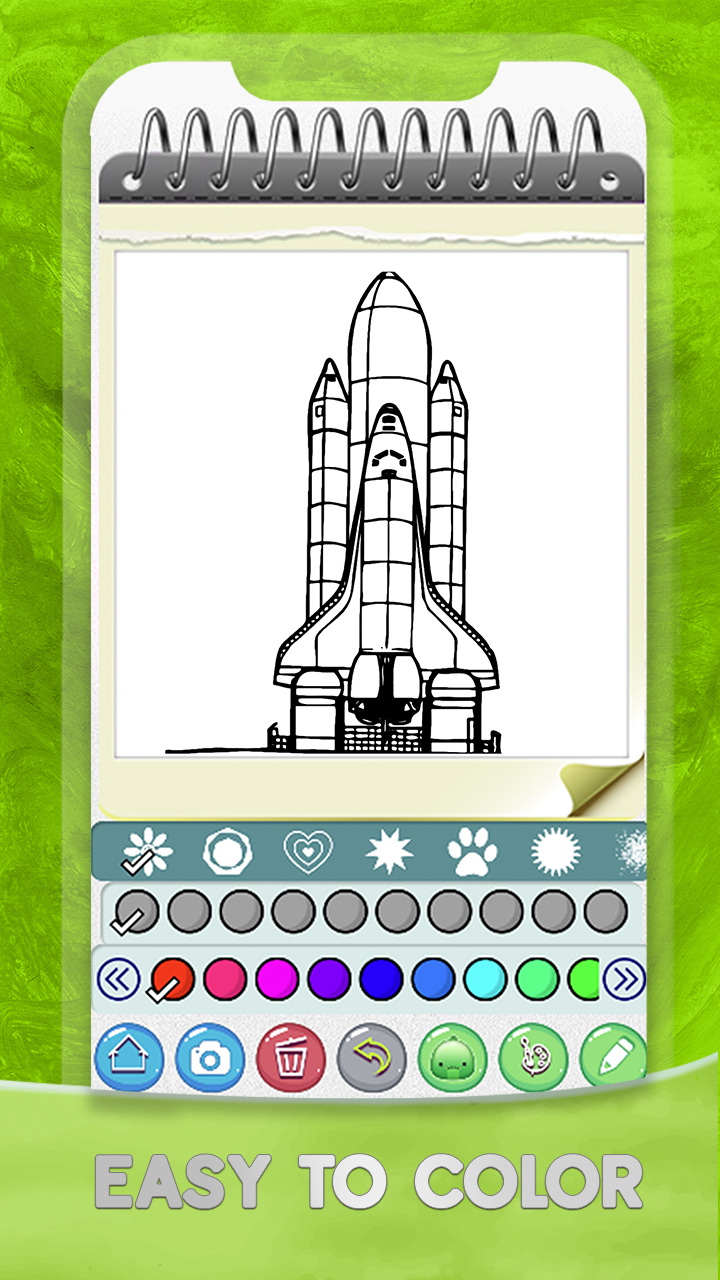 Spacemen Color Game Space Coloring Pages: SpaceShip Coloring Game for Kids-Amazonアプリストアのアプリ