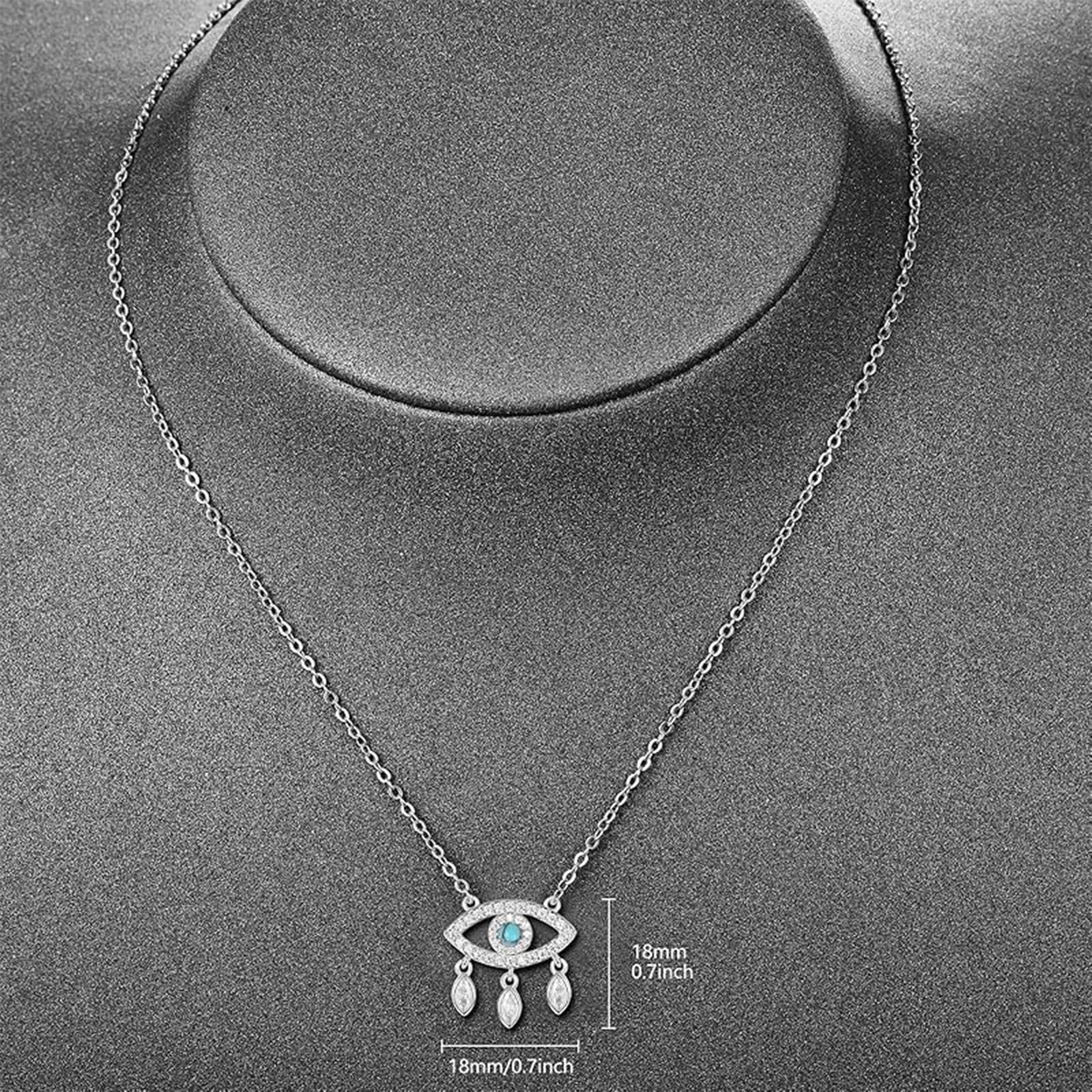 AENEAS Collar de plata de ley con diseño de atrapasueños Ojo Turco de plata de ley turquesa para mujer, regalo de cumpleaños para ella