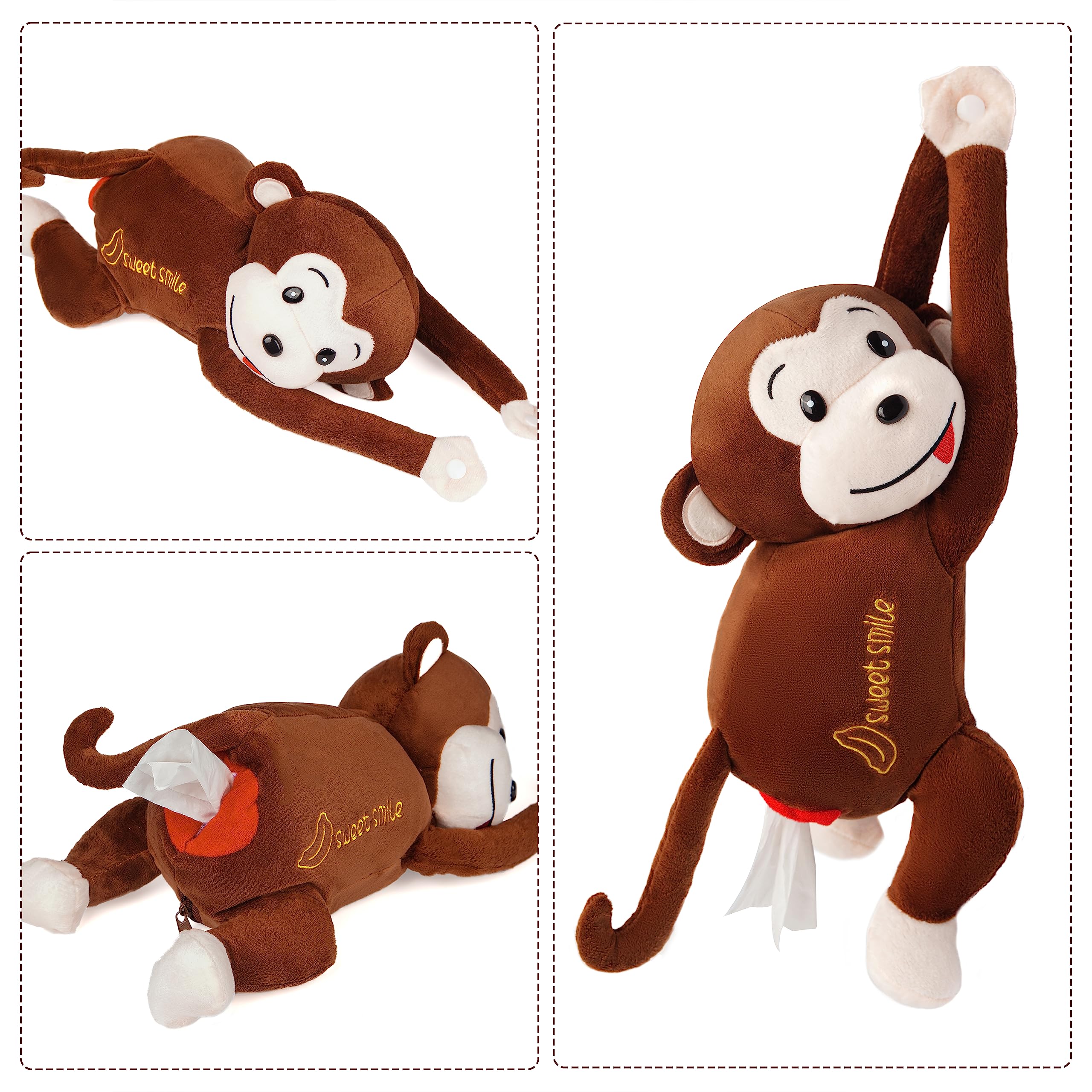 Porta Fazzoletti In Peluche Per Auto - Design Carino, 42 Cm, Per Interni - Foto 8