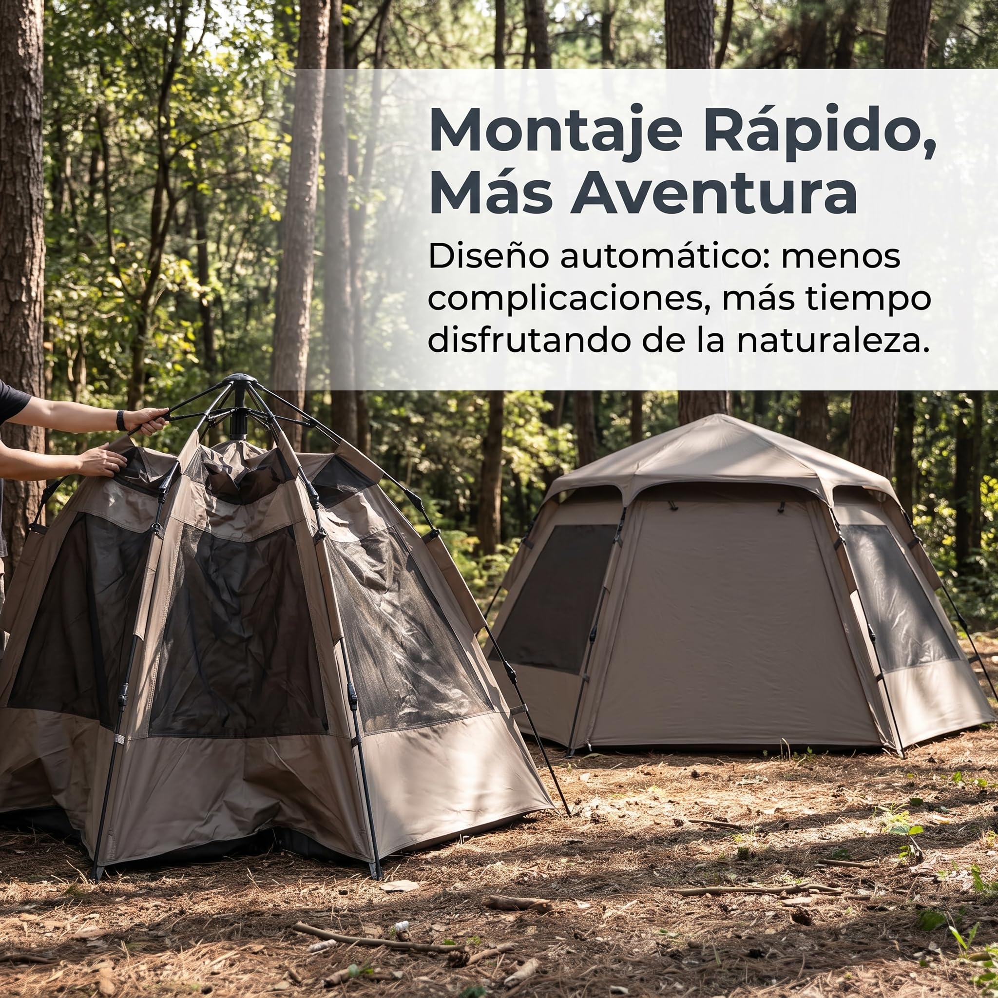 Camping Zelt, Wasserdichtes Outdoor-Zelt, Automatisches Zelt für 2, 3 oder 4 Personen, beständig