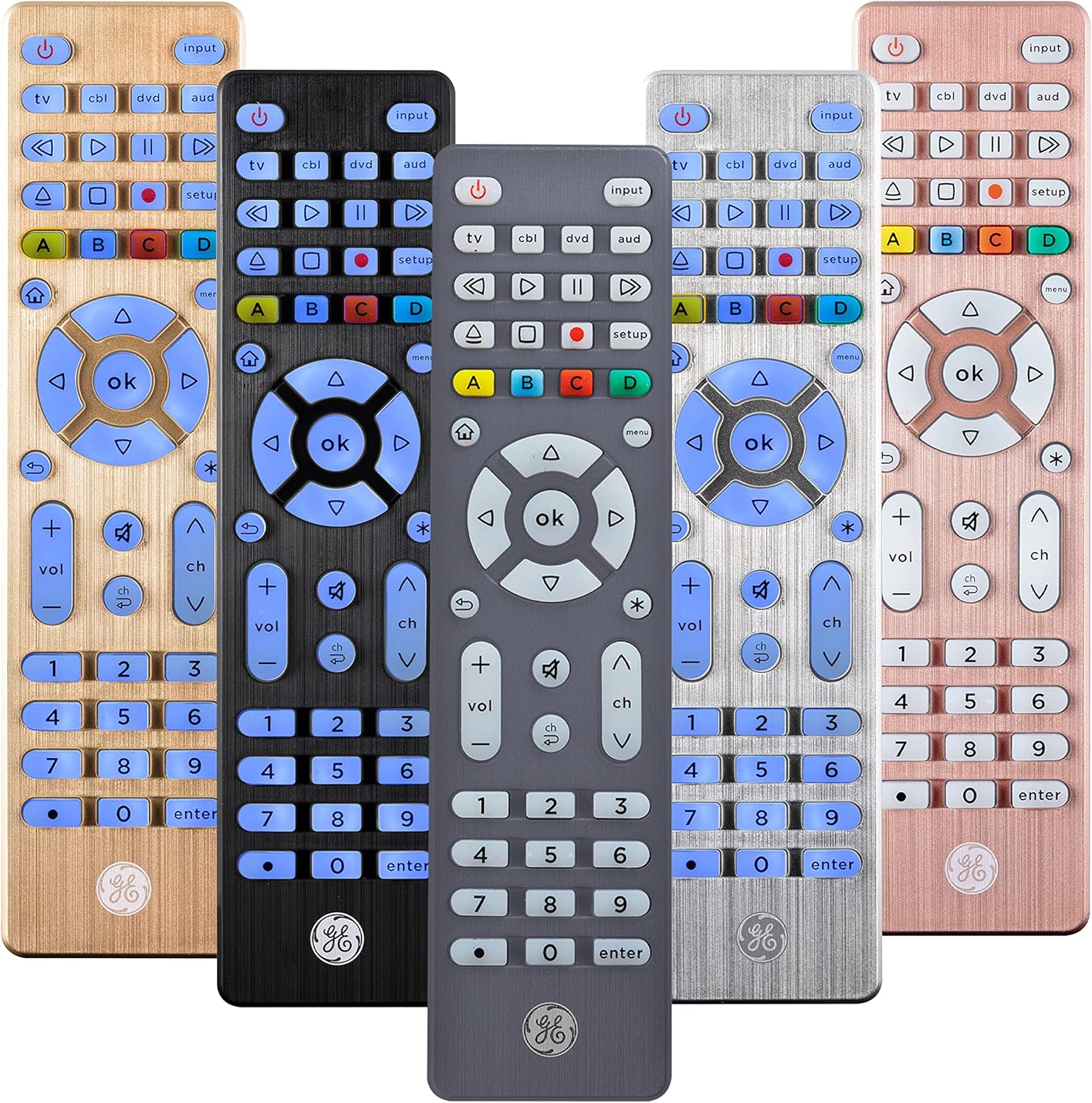 GE Backlit Universal Remote Control for Samsung, Vizio, LG, Sony, Sharp, Roku, Apple TV, TCL, Panasonic, Smart TV, Streaming Players, Blu-Ray, DVD, Simple Setup, 4-Device, Graphite, 48848 : Everything Else