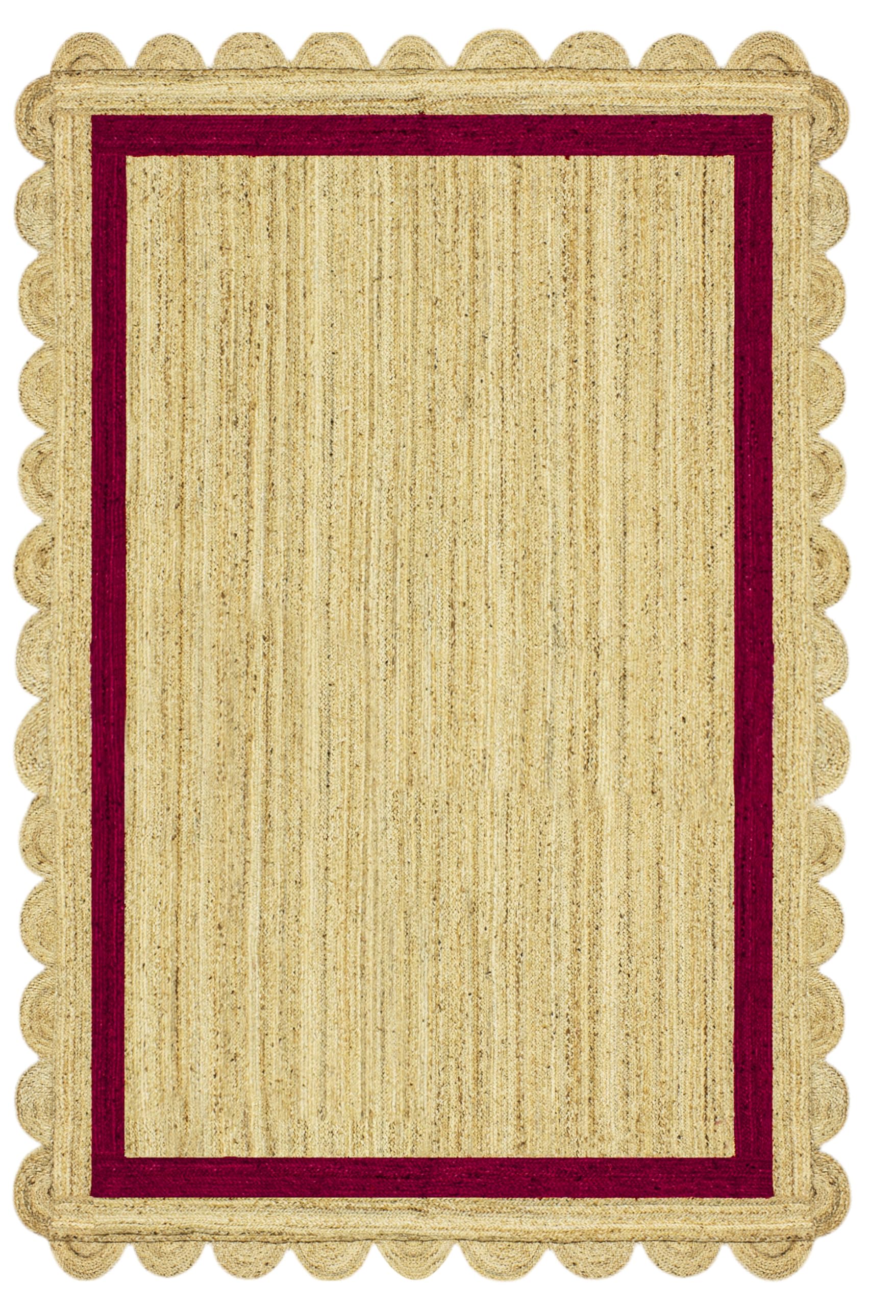 Tapis de couloir en jute Kilim style maison de lac et chambre 61x254