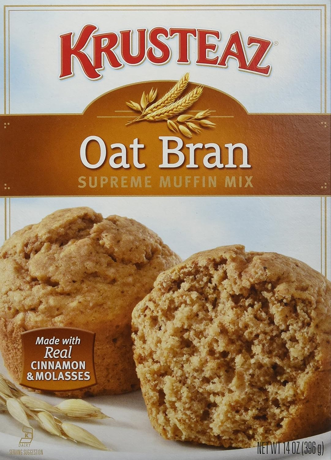 Krusteaz Muffin Mix, Oat Bran, 14 oz Grocery & Gourmet Food