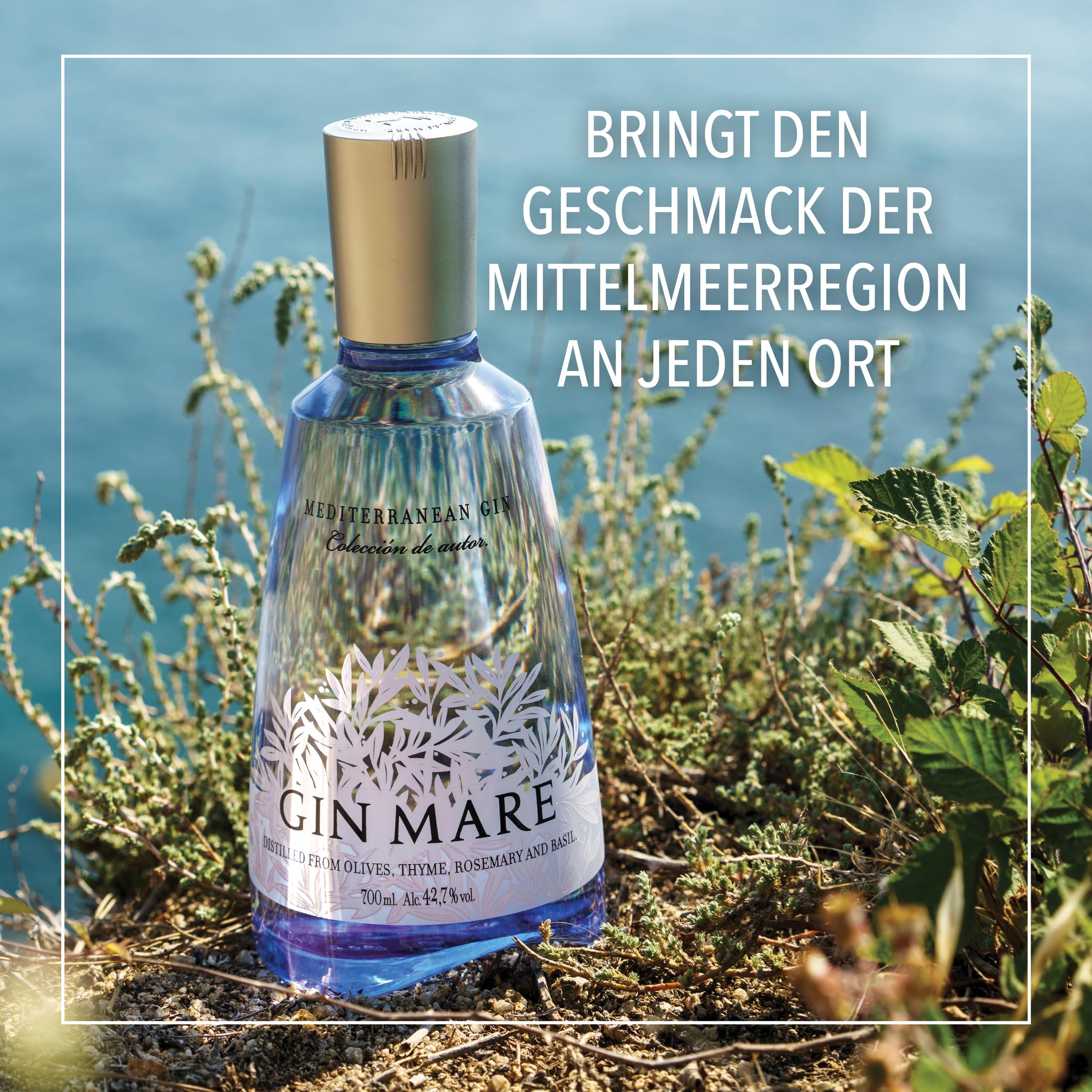 Gin Mare Mediterraner Gin 1,75 l - 42,7% Vol. | Große 1,75-l-Flasche für Hosting mit Stil, Dinner-Partys & mediterrane Abende mit premium Gin