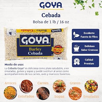 Goya Dry Barley Grain, Pantry Staples, Authentic Latin Pantry Staple, 16oz