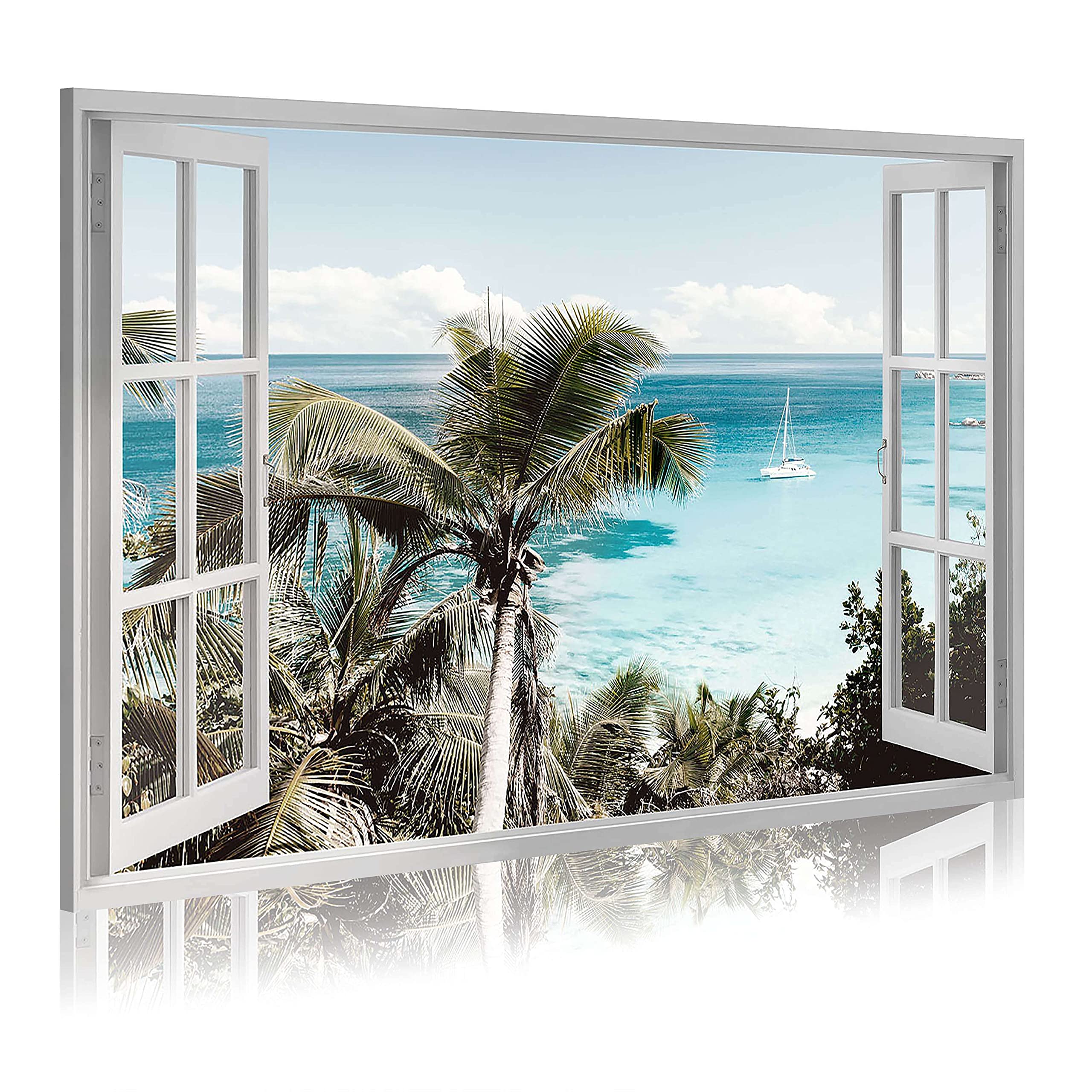 SEA WHISPER Beach Coastal Canvas Wall Art