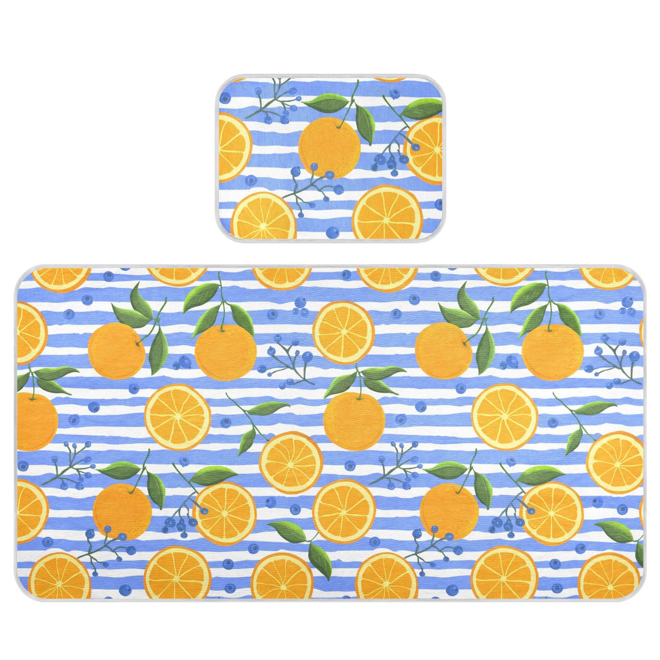 Takiito Vibrant Oranges Baby Cooling Mattress Pad, Soft & Breathable Cooling Mat Keep Baby Cool in Summer 28x52 in, Nursery Essential