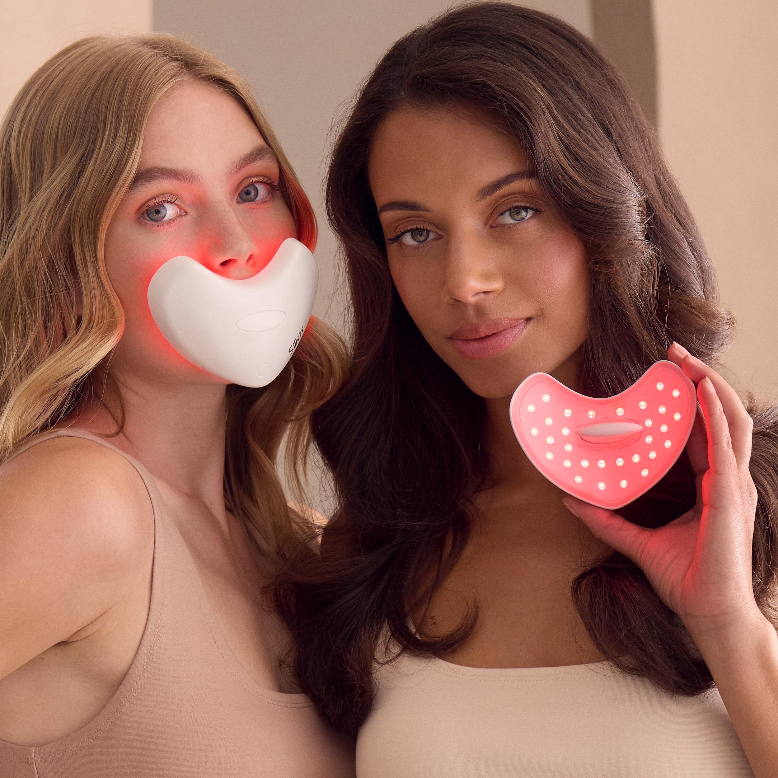 Silk'n masque lèvres LED - Lumilips - Masque lumineux pour le collagène, anti-rides et anti-âge - Sans fil pour 130 minutes - Blanc
