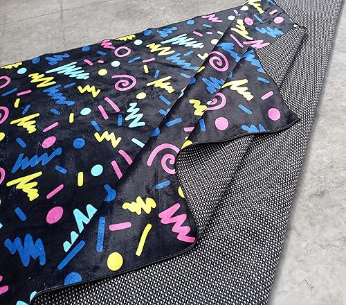 Miniatura 9 de Alfombra de arcade, decoración de sala de arcade, alfombra de arcade de los años 80, decoración de arcade, alfombra de área abstracta, alfombras de