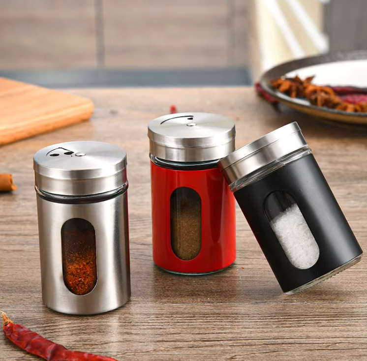 Amazon.com: 4-Piece Premium Stainless Steel Salt and Pepper