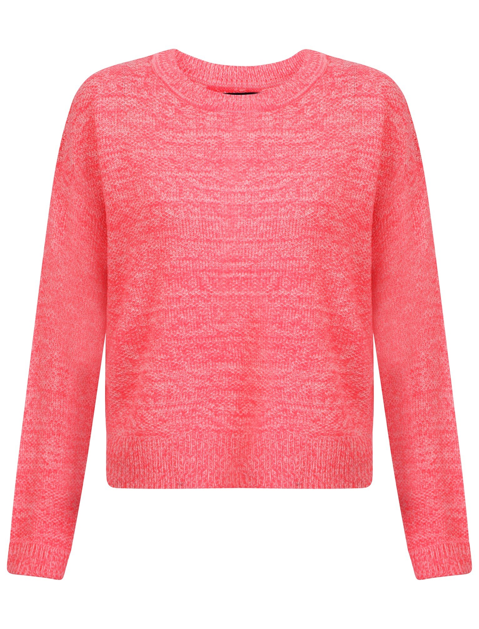 Amara ReyaLadies Whortle Berry Rolled Long Sleeve Split Hem Crew Nek Knit Jumper Size 8-16