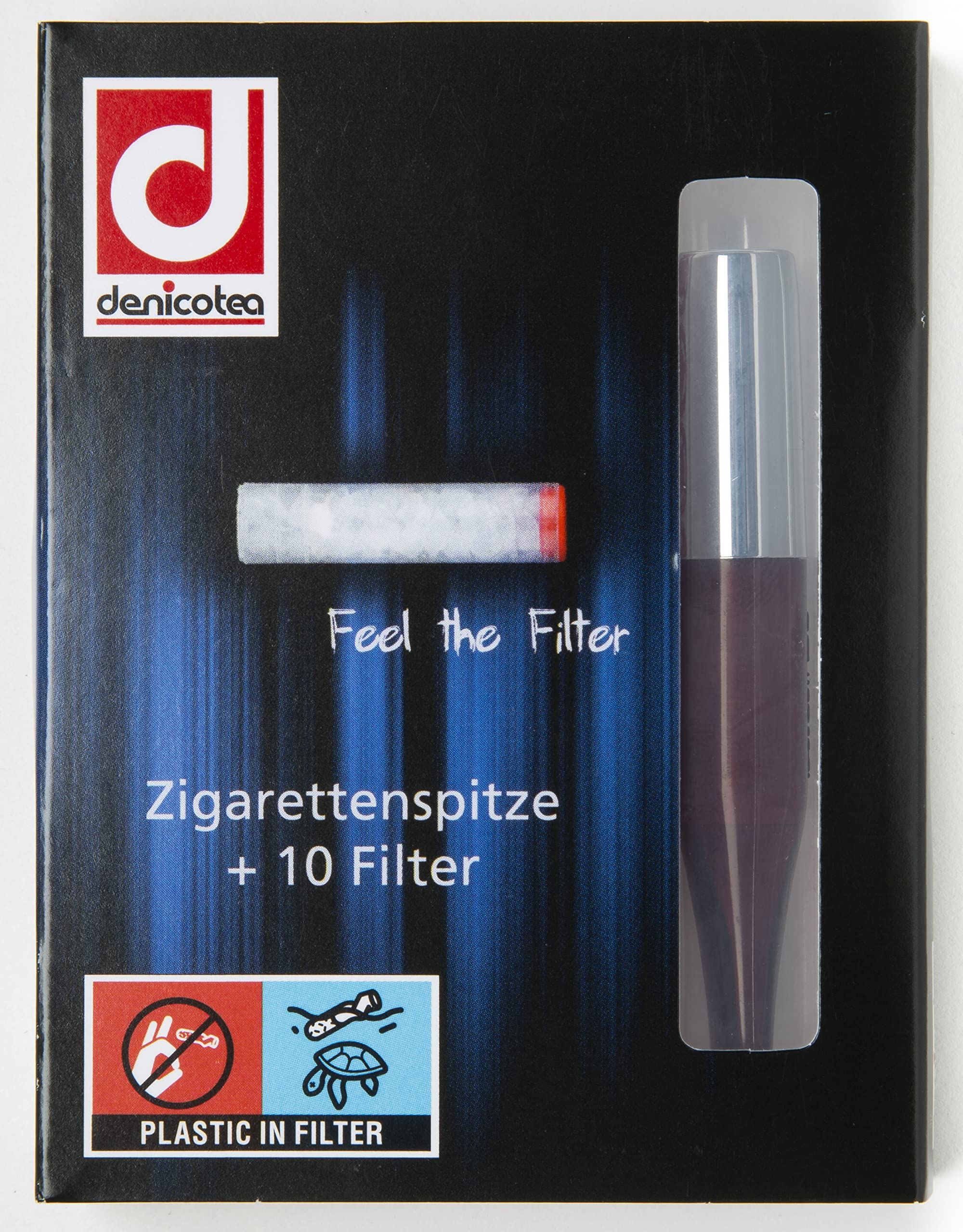 Denicotea Punta per sigaretta standard color argento/tartaruga 238