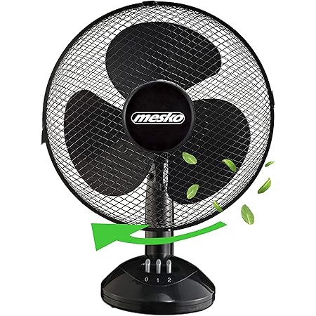 Tischventilator O23 Cm 25 Watt Ventilator Rotation Zuschaltbar Oszillierend Leiser Betrieb Windmaschine Luftkuhler Geeignet Fur Buro Schlafzimmer Wohnzimmer Amazon De Baumarkt