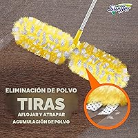 Vista 6 de Kit de plumero Swiffer con mango súper extensible de 6 pies, kit de iniciación resistente con 8 recambios