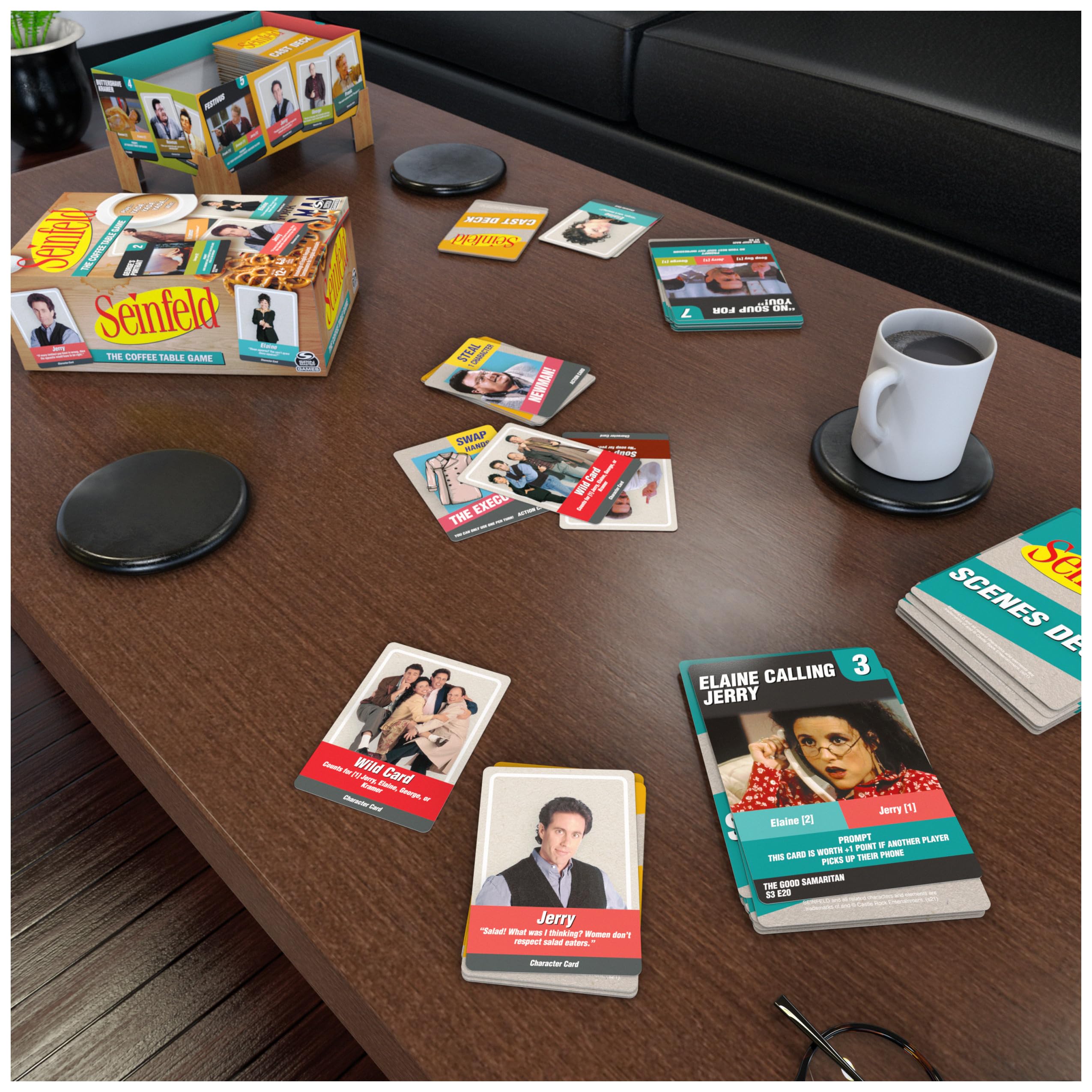 Seinfeld TV Show, The Coffee Table Board Game, Fun and Hilarious Adult Party Game for Ages 12 and up