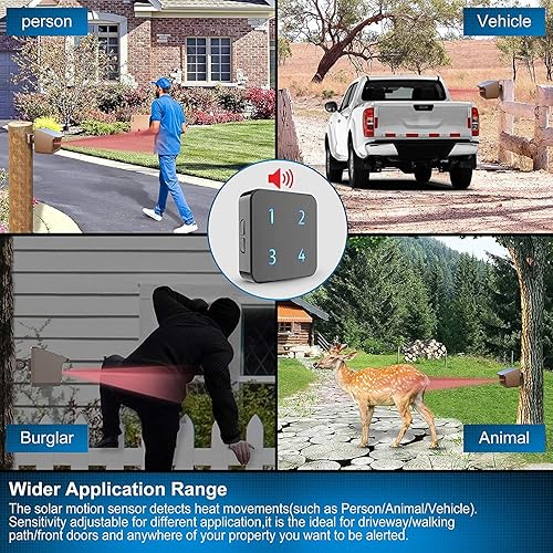 Miniatura 3 de Sistema de alarma para entrada de vehículos HTZSAFE - Sistema de alarma solar HTZSAFE de 12 milla - Rango de sensor de hasta 70 pies de ancho,