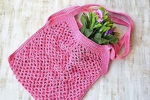 Crochet Net Bag: Reusable Mesh Market Bag for Sustainable Shopping