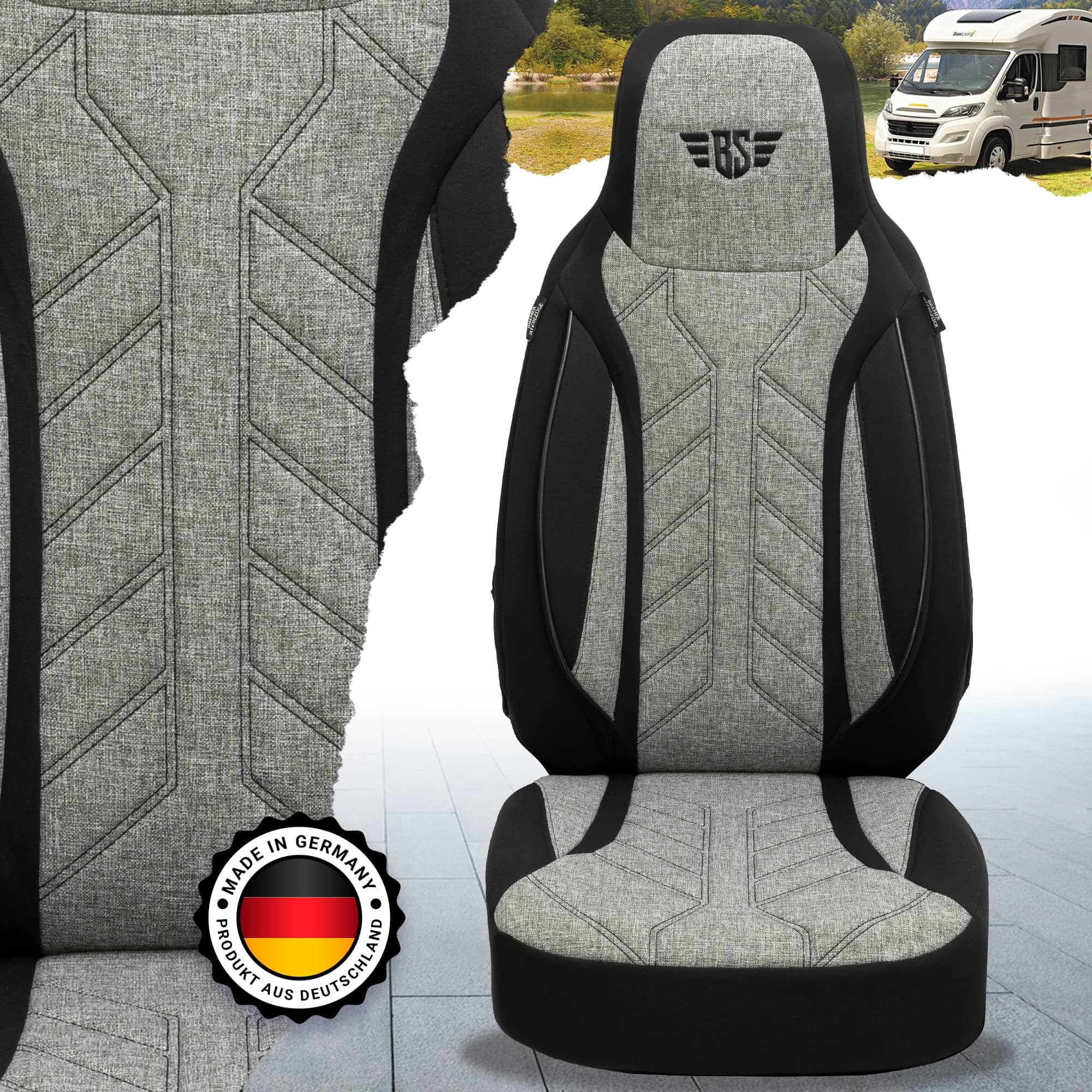 BREMER SITZBEZÜGE Housses de Protection pour Camping-Car, pour Fiat Ducato Jumper Boxer PLKT201