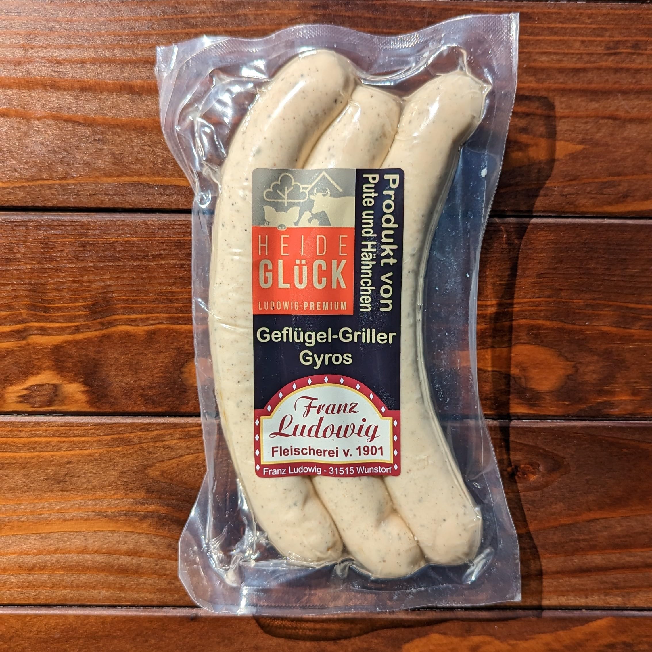 Franz Ludowig Premium Grillwurst Mixpaket, 7 Sorten Bratwurst, Schweinefleisch und Geflügel, 30 Würstchen, 1460g, Gekühlt, Schinkengriller, Minigriller, Bärlauch, Gyros