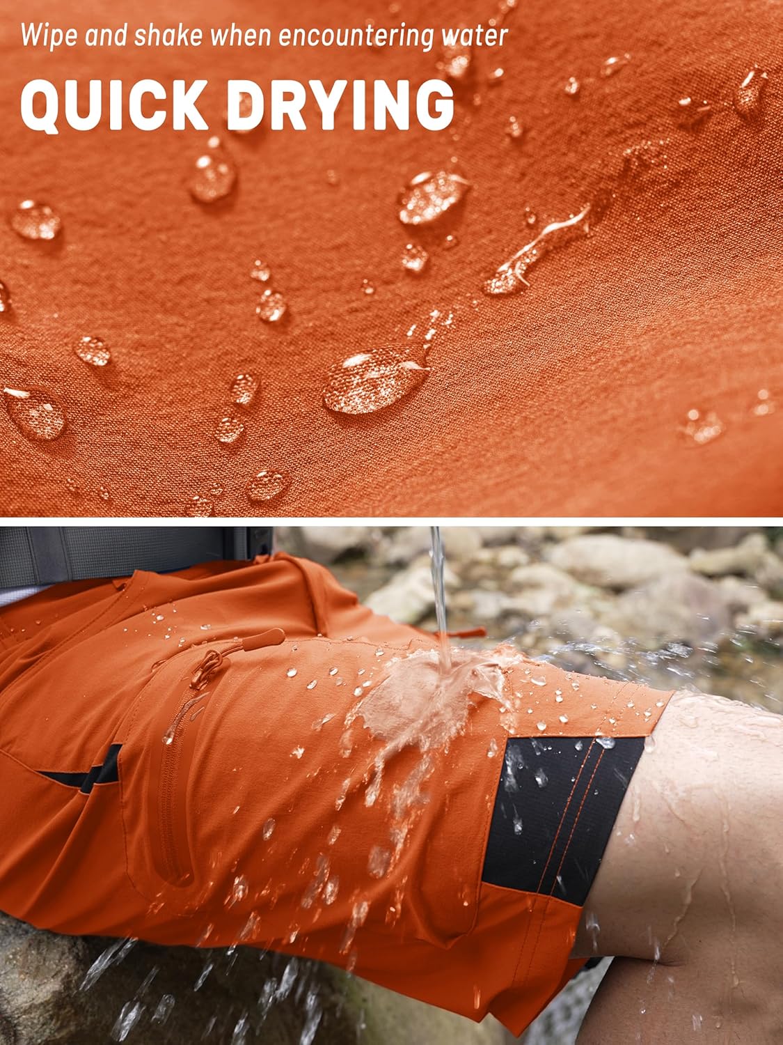 TACVASEN Men's Hiking Cargo Shorts 10" with Zipper Pockets Quick Dry Casual Stretch Golf Work Short Outdoor Summer - Image 3