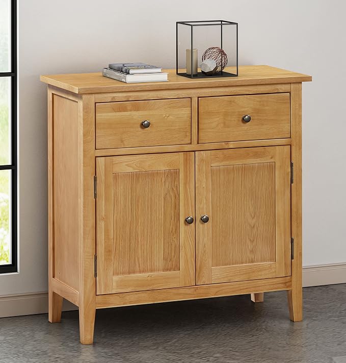 Hallowood Furniture Aston Oak Effect Small Sideboard with 2 Drawers and — free download