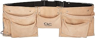 CLC Custom Leathercraft I370X3 Heavy Duty Suede Construction Work Apron & Steel Hammer Loop, 8 Pocket