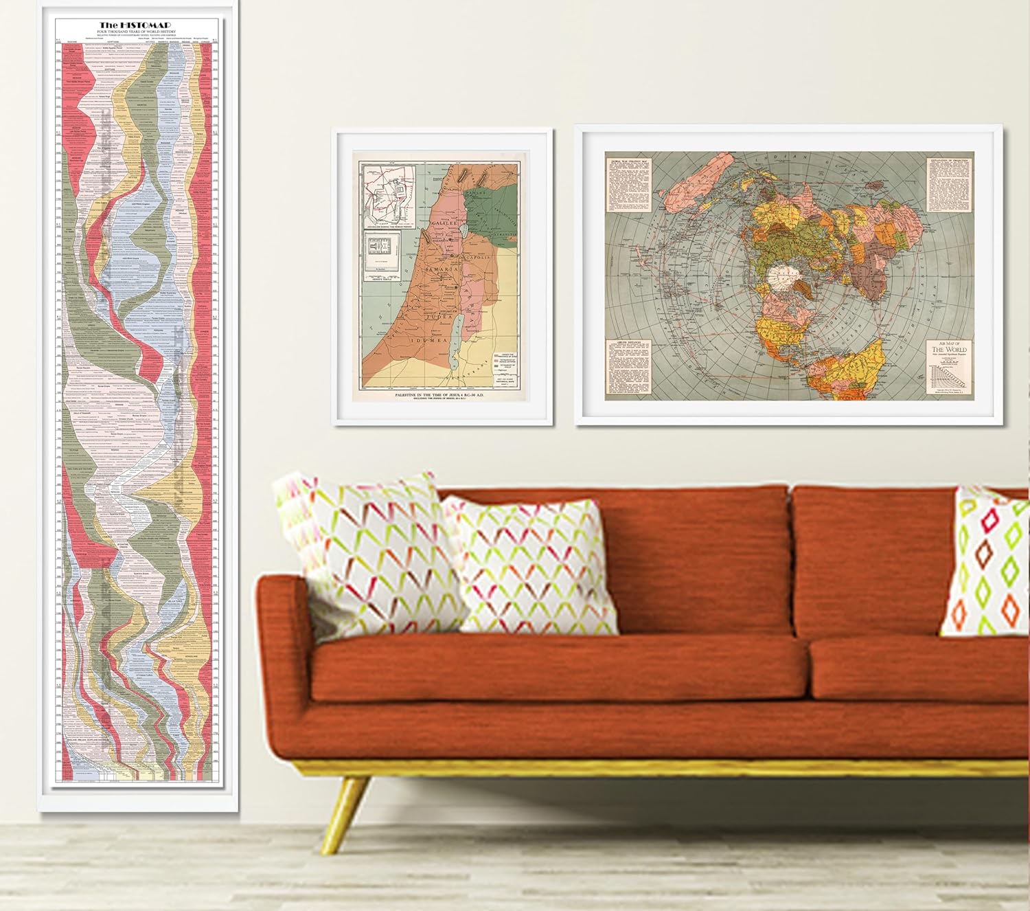 Histomap of World History - 4,000 Years on One Poster - 1931 Restored Version - 17x77 in.- Ancient Civilizations Timeline Classroom Must Haves - Teacher Gifts - Educational Learning Chart