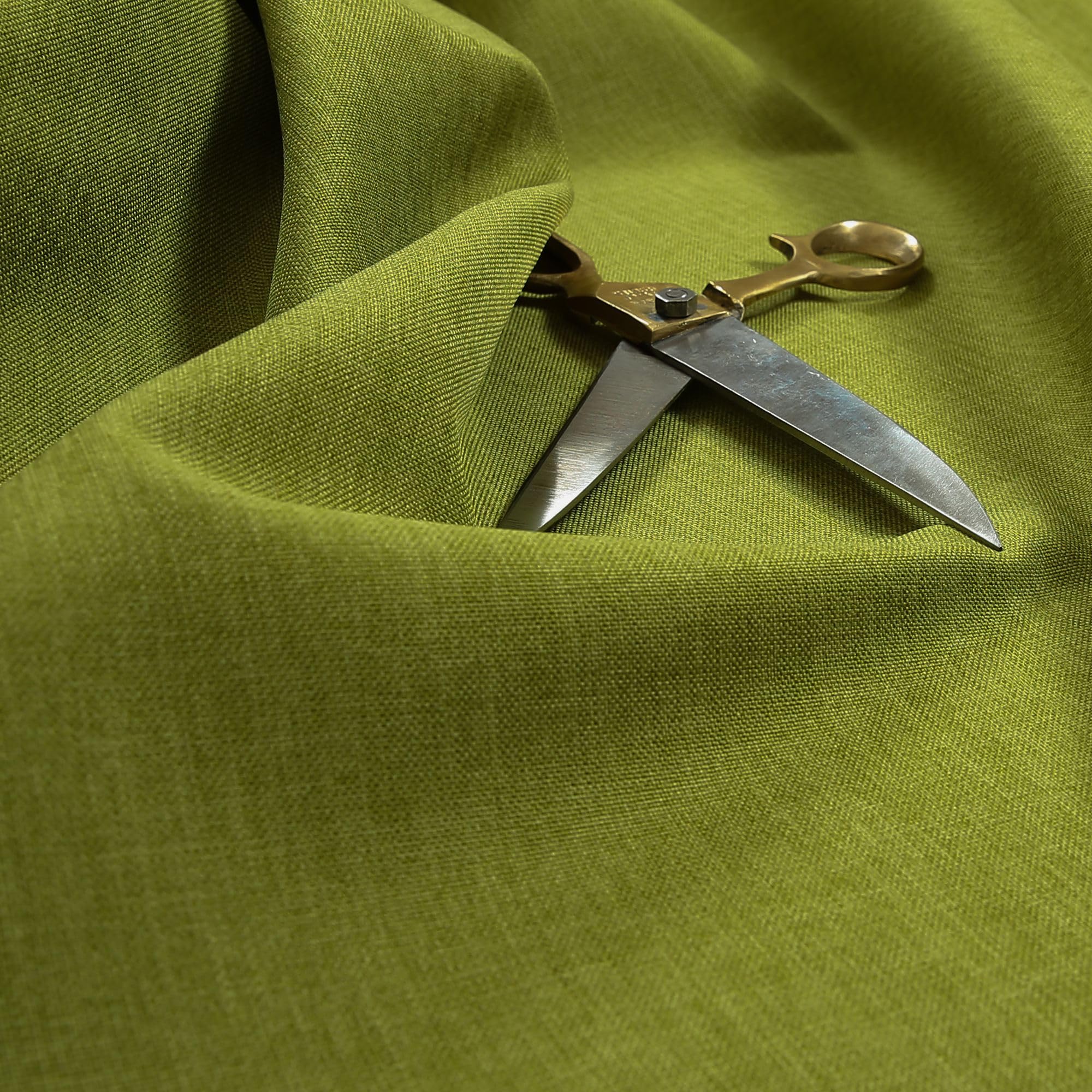 Redbrick Mill Fabrics Linen Upholstery Fabric by the Metre, Hard Wearing Lightweight Material for Interiors, Curtains and Cushions, Lime Green (135cm Width) โ image 1