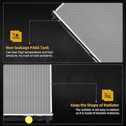 Miniatura 3 de DWVO Radiador compatible con Lexus IS250 IS350 2.5L 3.5L V6 2006 2007 2008 2009 2010 2011 2012 2013 2014 2015
