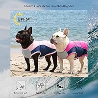 Vista 2 de Fitwarm Paquete de 2 camisas para perro con protección solar UV UPF 50+, chaleco ligero y transpirable, ropa de verano para perros pequeños, niños