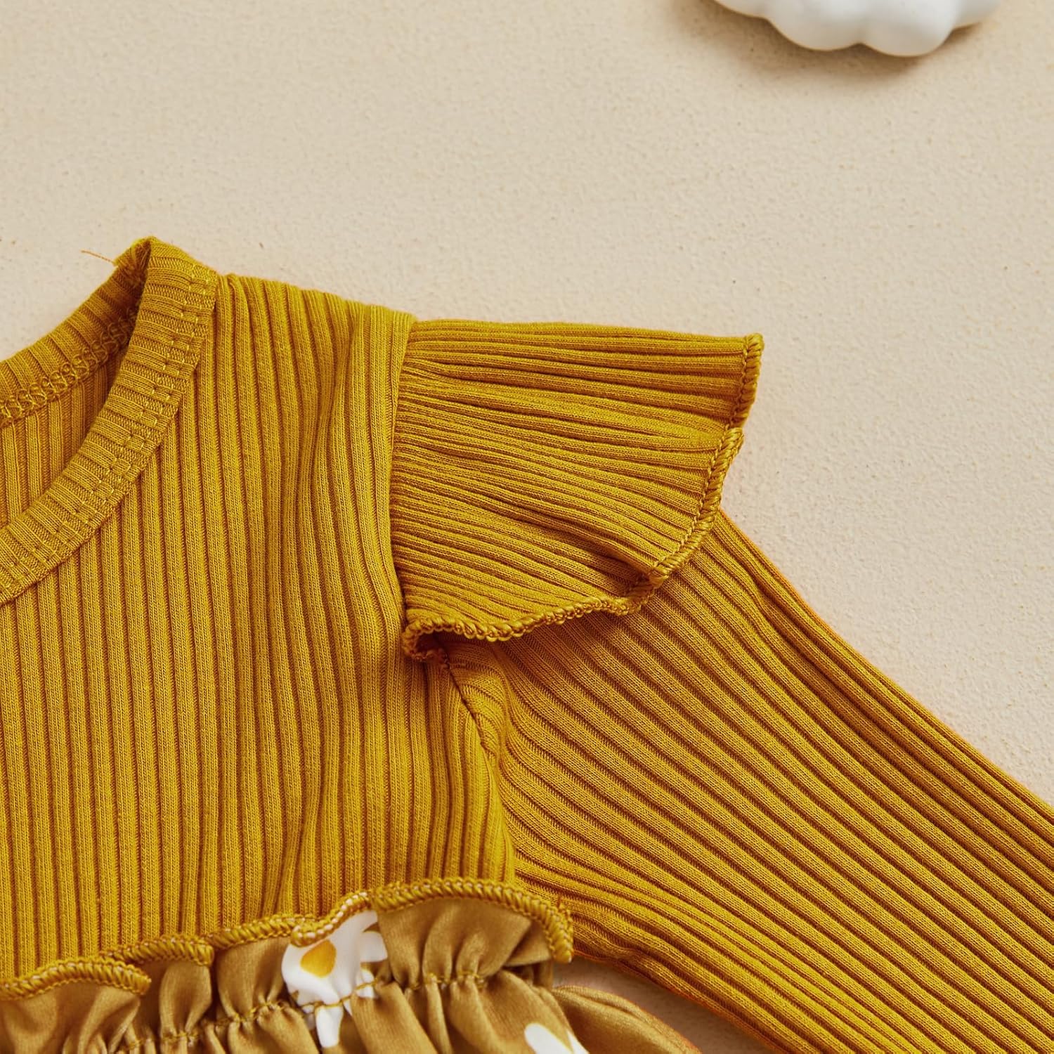 fhutpw Baby Toddler Girl Dress Fall Knitted Long Sleeves Casual Daisy Dresses for Girls 6 12 18 Months 2T 3T Outfits - Image 6