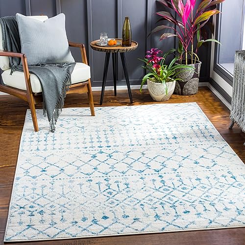 Artistic Weavers Elsie Global - Alfombra bohemia, 5.3 x 7.3 pies, color azul oscuro