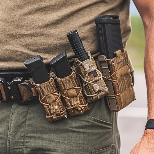 Miniatura 2 de High Speed Gear, bolsa para cargador de pistola doble TACO MOLLE, fabricado en los Estados Unidos.