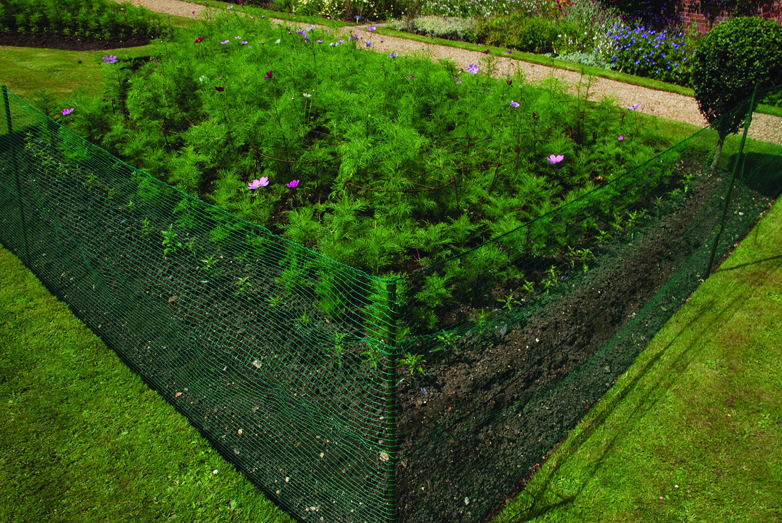 Defenders 10 m Tout-en-Un Filet de clôture de Jardin (résistant aux intempéries, Protégez Smallholdings, volaille et Bordures de Jardin, kit Complet)