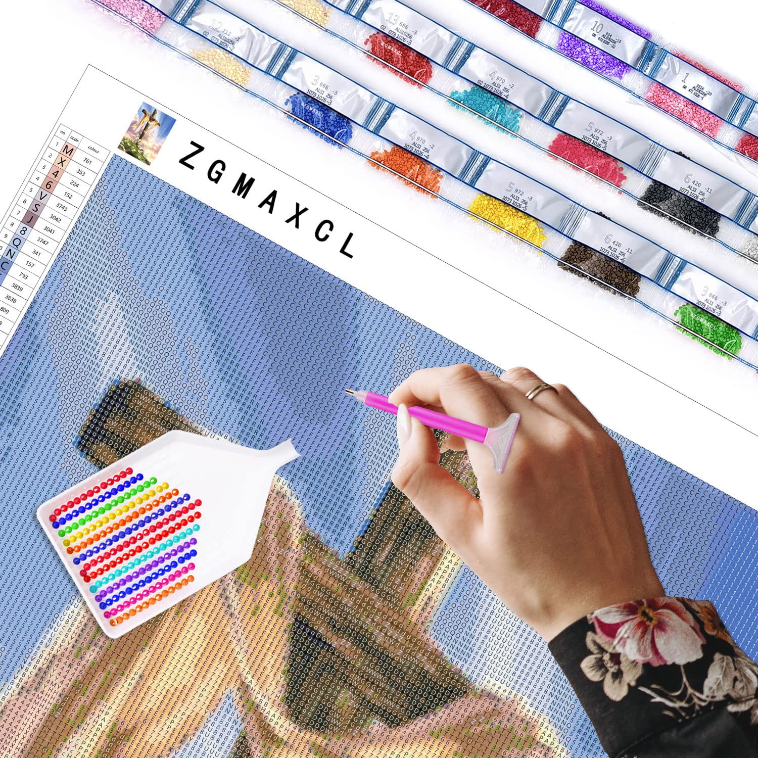 ZGmaxCL 5D Diamond Painting Kit Completo Girasoli e Zucche
