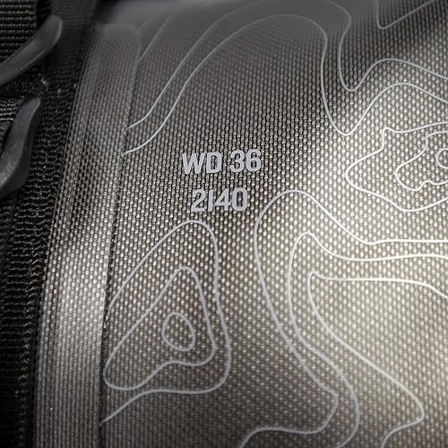 Miniatura 4 de Dagger On-Tap Dry Bag Duffel | Bolsa seca para kayak con anillos de amarre | Cremallera impermeable y correas de compresión, gris oscuro, 30L