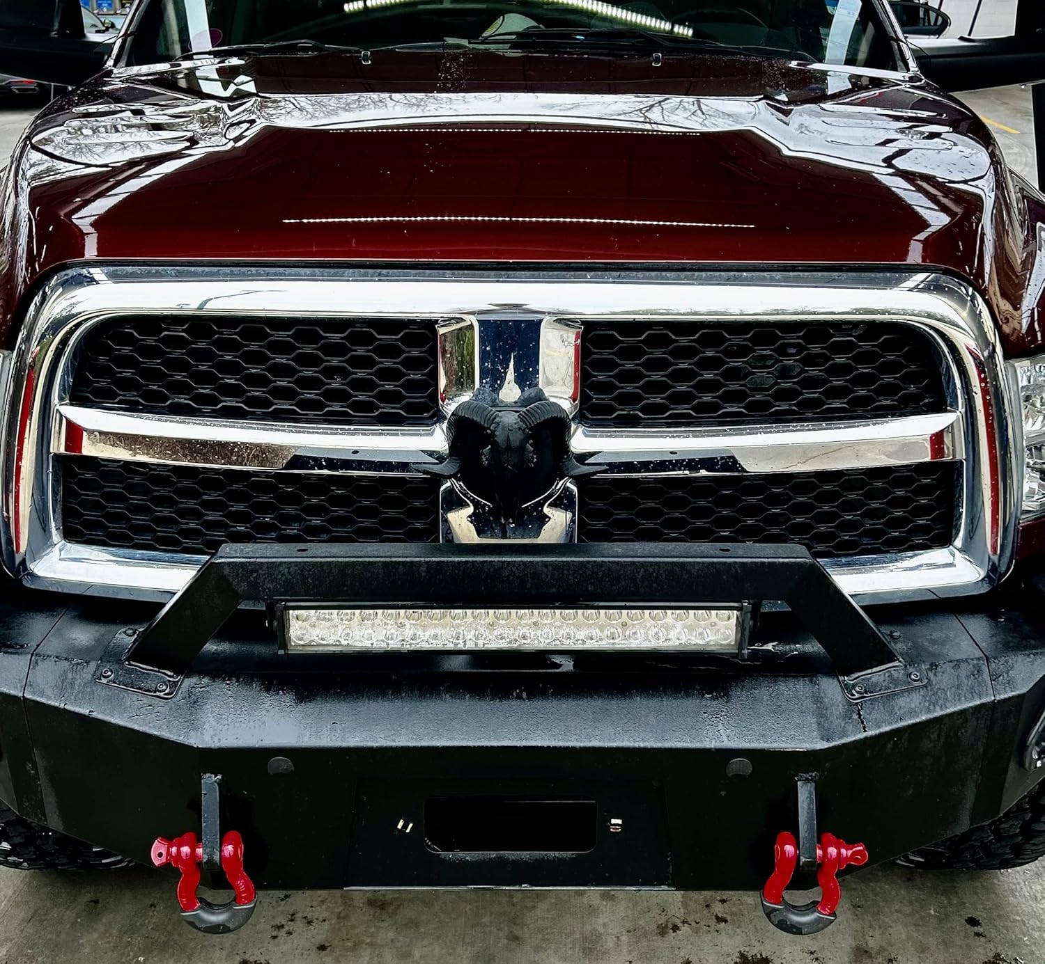 Matte Black Grille Emblem Badge for 2013-2018 RAM 1500, 2500, 3500 Trucks - Aftermarket Replacement Accessory, Made in USA - Durable Truck Exterior Parts