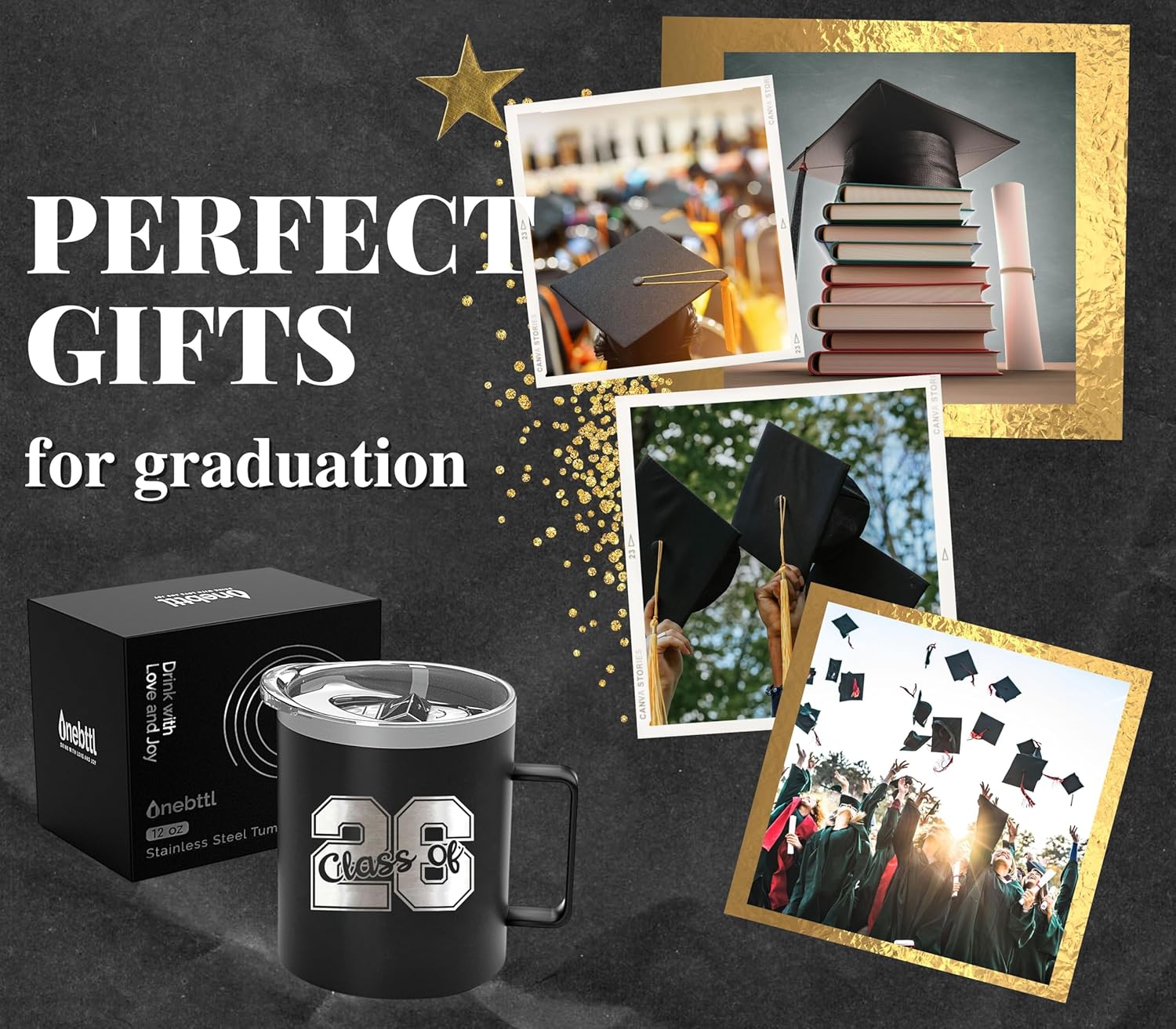 Onebttl Graduation Gifts For Men and Women, College Gifts for Degree, Master Degree, Stainless Steel Insulated Coffee Mug - Class of 2026 - Image 7
