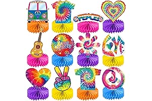 Vibrant Tie Dye Honeycomb Centerpieces for Groovy Birthday Celebrations