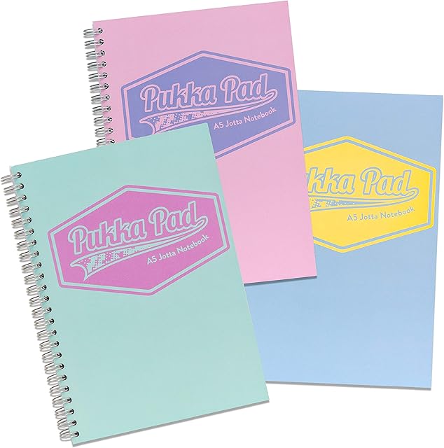 Pukka Pad Pastel A5 Wirebound Jotta Notebook Ruled 80gsm  8629-PST - Assorted
